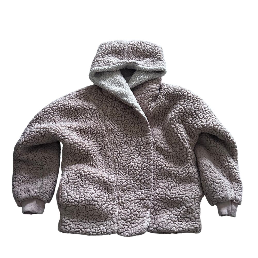 Cat & Jack Light Pink Sherpa Hooded Jacket - Medium